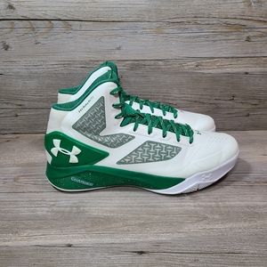 Under Armour Drive Clutch Fit Charged Men's Size 10.5 White and Green